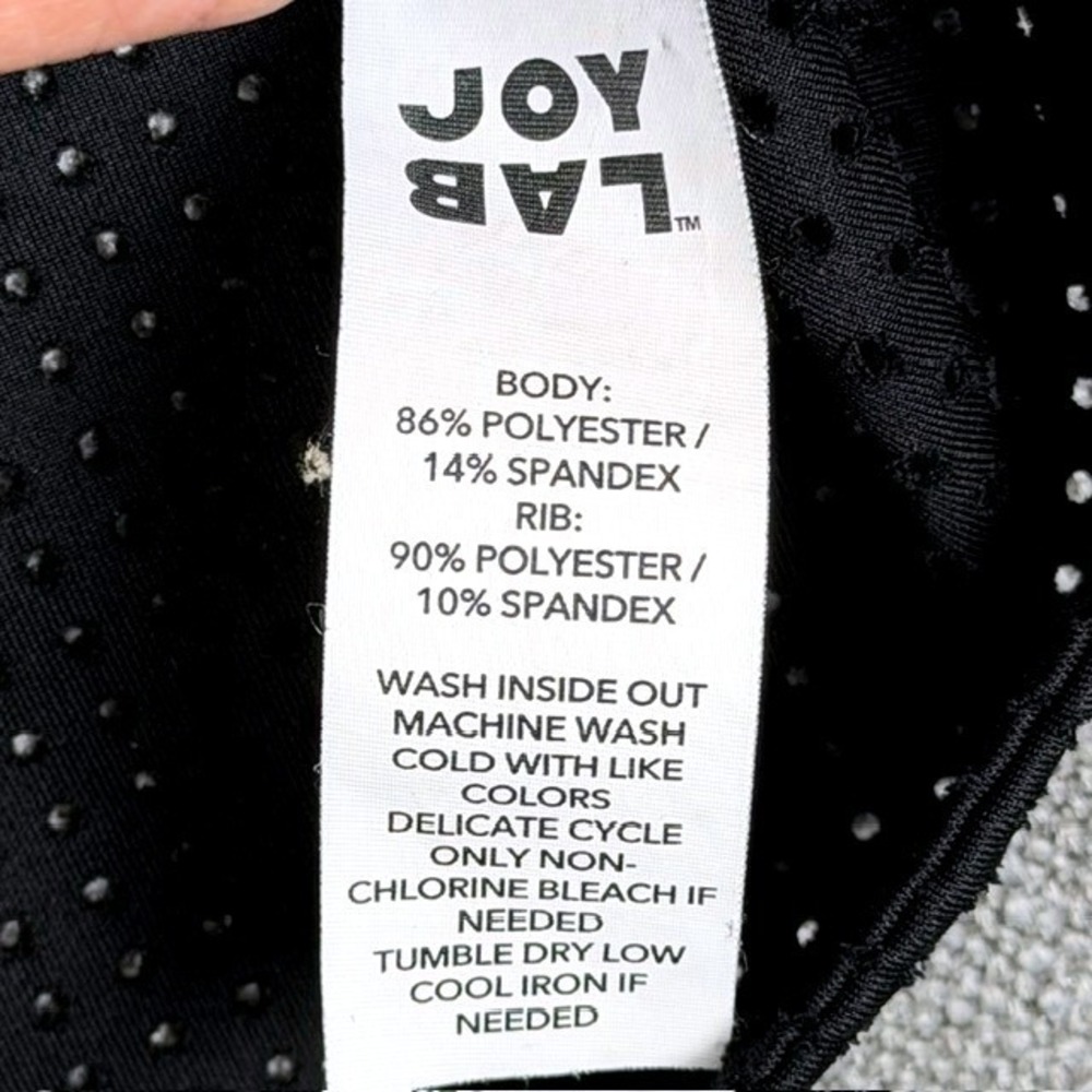 JoyLab Womens XXL Black Perforated Mesh Full Zip Track Jacket Raglan Plus Size - Picture 5 of 7